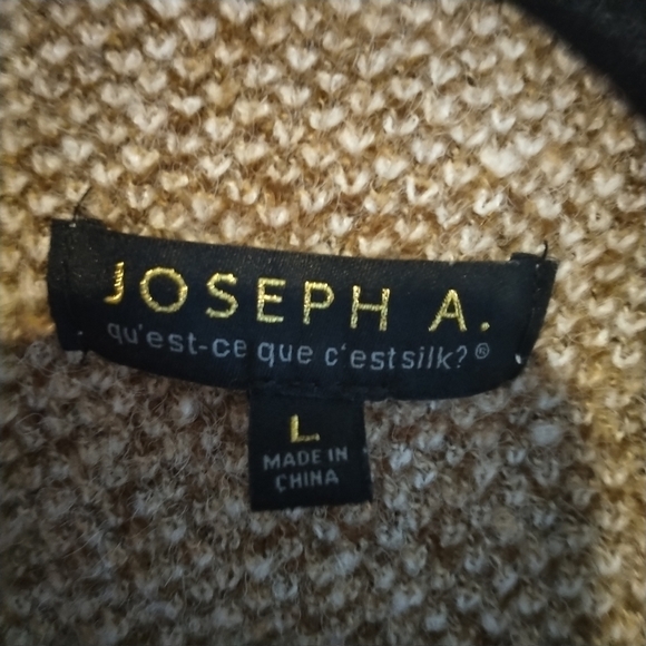 Joseph A. -- Brown Plaid Lightweight Long Open Knit Cardigan L - Picture 12 of 13